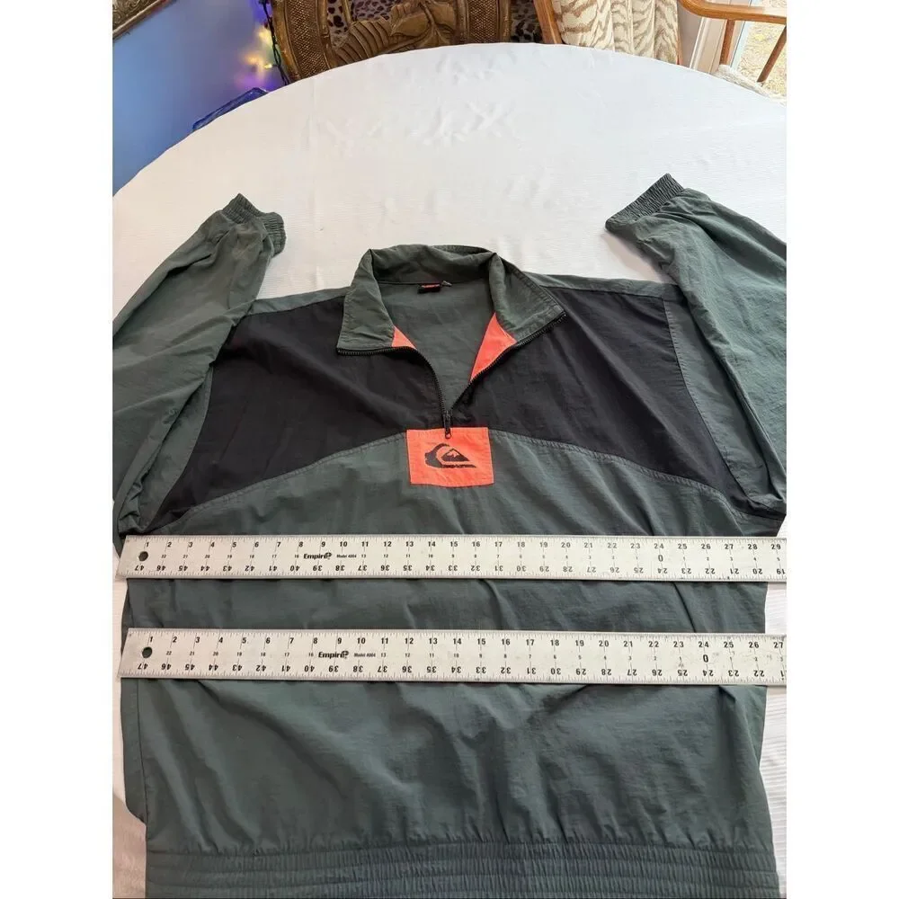 Quiksilver Men’s Vintage Y2k Pullover Windbreaker Jacket Size XL